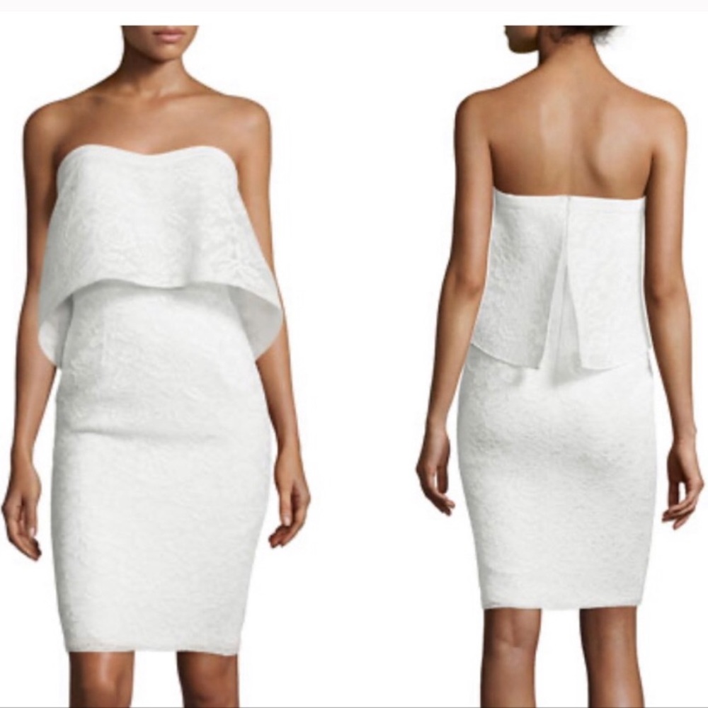 BLACK HALO EVE WHITE LACE SEDONA DRESS